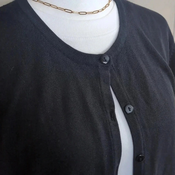 Yarnworks Black Cotton Cardigan - Picture 2 of 6